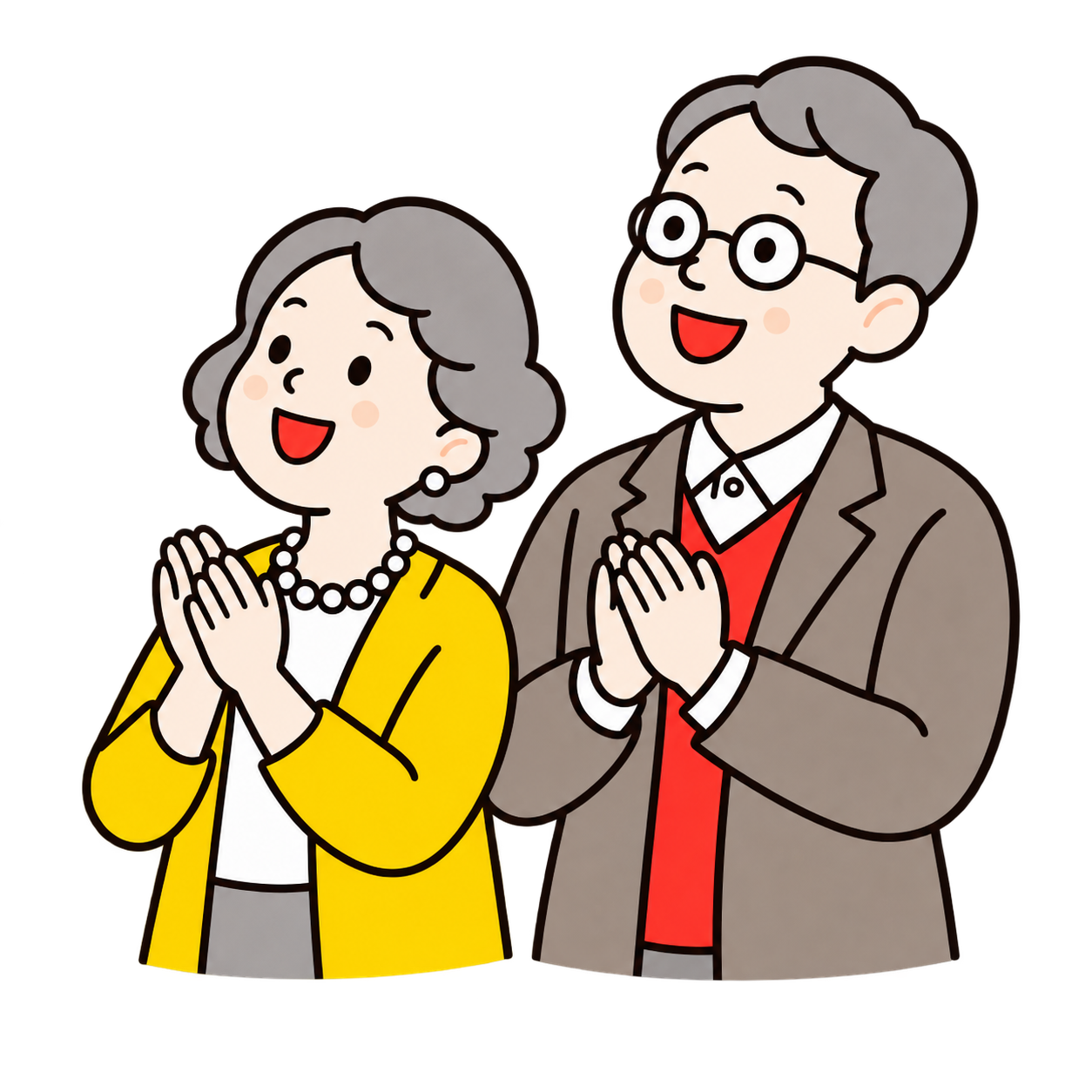 挑戦を見守る夫婦